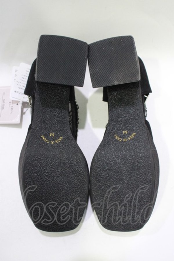 画像4: Cherirulu Chocola / 太ヒールパンプス M ブラック H-25-11-22-1071-GO-SH-NS-ZH (4)