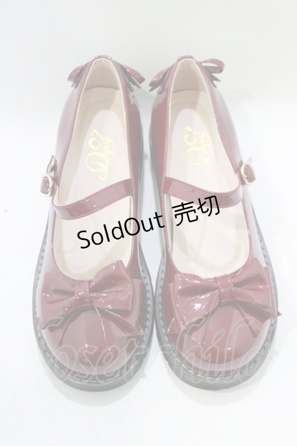 画像1: DearMyLove / リボンパンプス 23.0cm ワイン H-25-11-22-1072-EL-SH-NS-ZH (1)