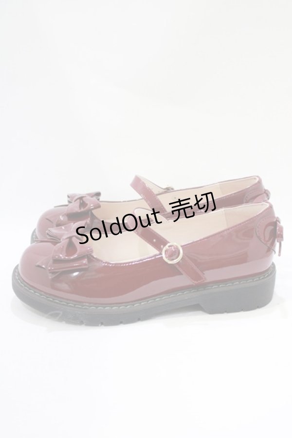 画像2: DearMyLove / リボンパンプス 23.0cm ワイン H-25-11-22-1072-EL-SH-NS-ZH (2)