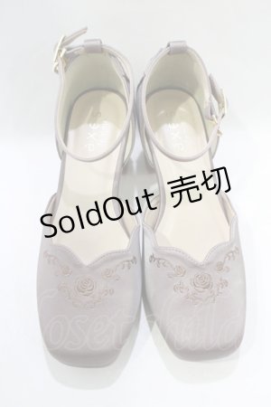 画像: axes femme / 刺繍入りセパレートパンプス M(23.5cm) ピンク H-25-11-22-1073-AX-SH-NS-ZH