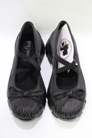 画像: Cherirulu Chocola / バレエシューズ M ブラック H-25-11-22-1074-GO-SH-NS-ZH