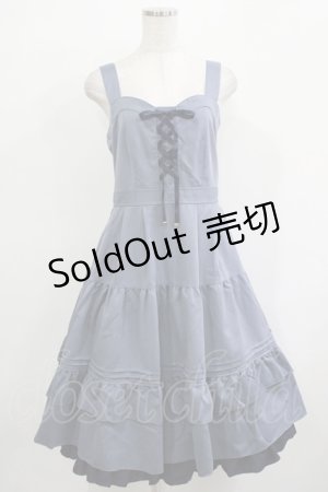 画像: axes femme / 編上ティアードジャンドレ Free ネイビー H-25-11-22-1007-AX-OP-NS-ZH