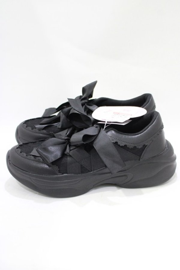 画像2: m petit by misako / AMレースリボンSNK M ブラック H-25-11-22-1075-LO-SH-NS-ZH (2)