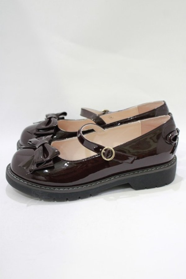 画像2: DearMyLove / リボンパンプス 23.0cm ブラウン H-25-11-22-1078-EL-SH-NS-ZH (2)