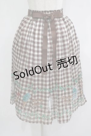 画像: axes femme / チョコミントプリントスカート Free ブラウン H-25-11-22-1015-AX-SK-NS-ZH