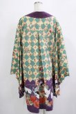画像3: metamorphose / 百花繚乱〜まほろばの舞〜着物風羽織り Free 緑青×紫 H-25-11-22-1017-ME-JA-NS-ZH (3)