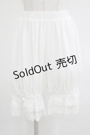 画像: Amavel / レースフリルドロワーズ Free ホワイト H-25-11-22-1023-CA-PA-NS-ZH