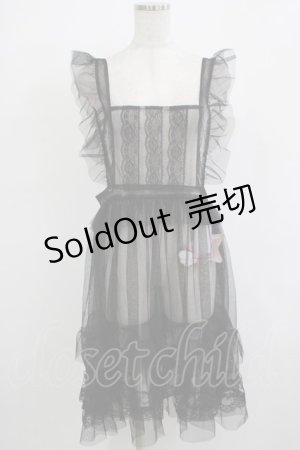 画像: virally / 星名桜子 hsチュールエプロンジャンスカ LL ブラック H-25-11-22-1024-PU-OP-NS-ZH