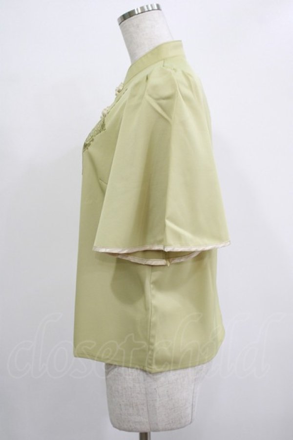 画像2: Amavel / Jasmine Chinoiseマオカラーブラウス Free グリーン H-25-11-22-1025-CA-BL-NS-ZH (2)