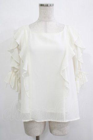 画像: F&A / ラッフルフリル5分袖ブラウス Free OFFWHITE H-25-11-22-1027-LO-BL-NS-ZH