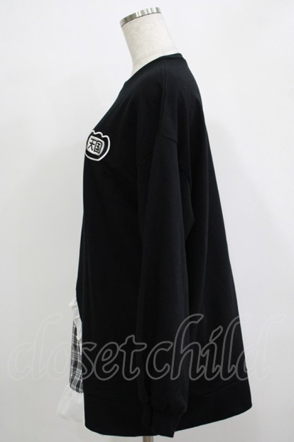 画像2: FLC / ぬた。/スウェット LL ブラック H-25-11-22-1029-LO-TO-NS-ZH (2)