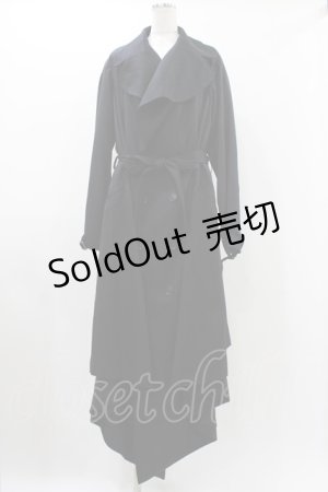 画像: alice auaa / ダブルボタンドレープコート 1（メンズサイズ） ブラック H-25-11-23-005-AA-CO-KB-ZH