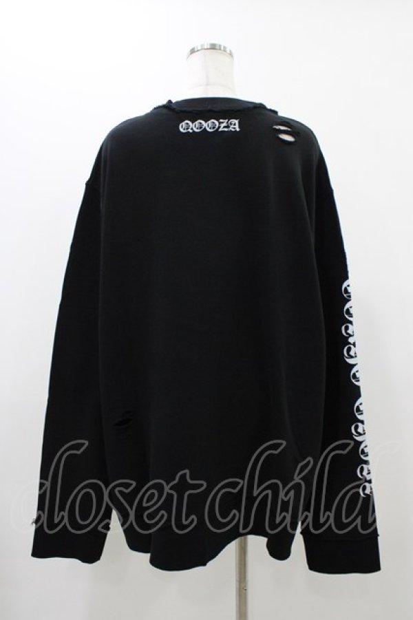 画像2: QOOZA / 東京喰種×QOOZA金木研 ダメージスウェット  ブラック H-25-11-23-032-0-TO-KB-ZH (2)