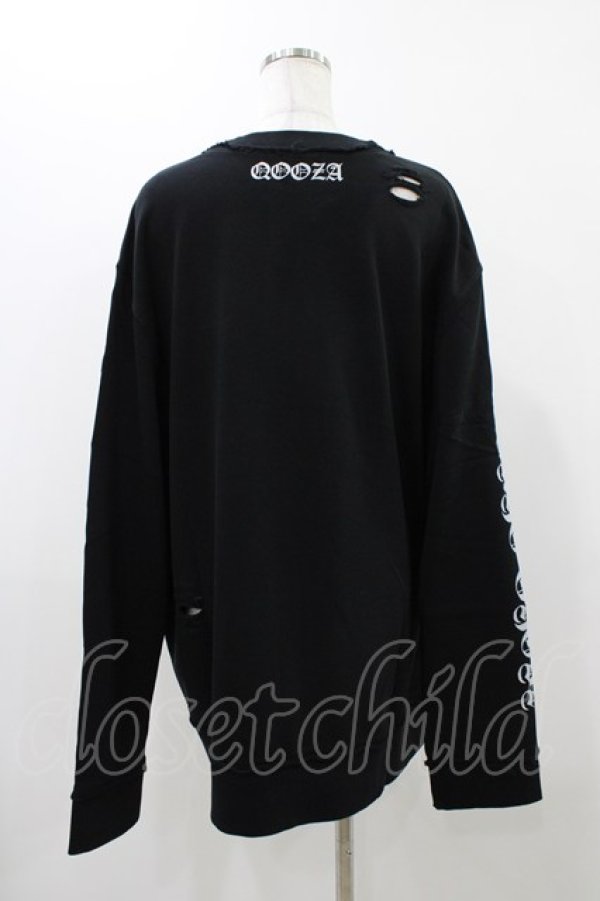 画像2: QOOZA / 東京喰種×QOOZA金木研 ダメージスウェット  ブラック H-25-11-23-033-0-TO-KB-ZH (2)