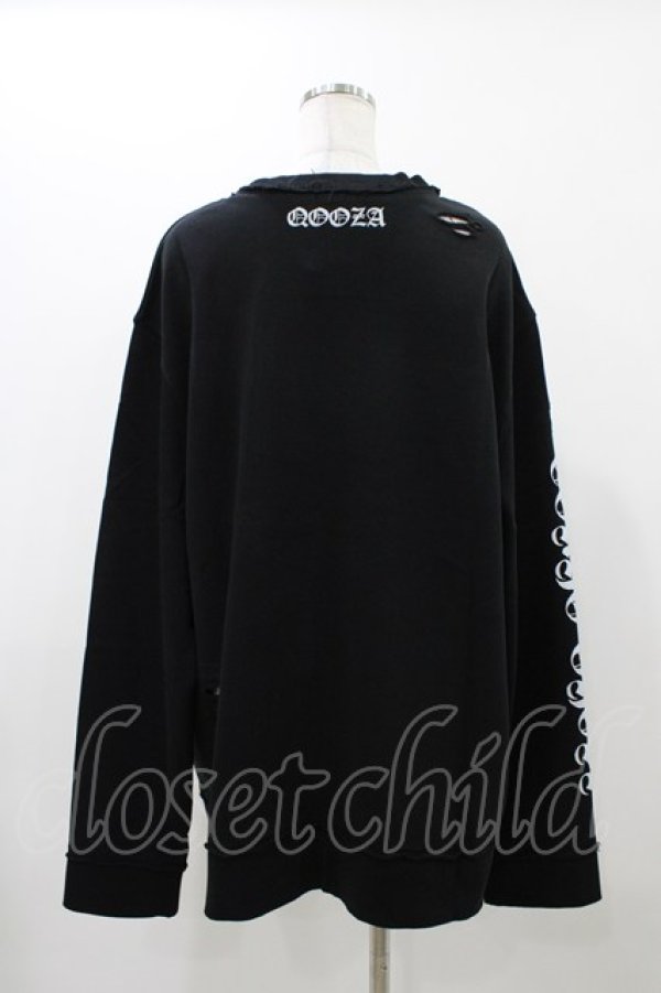 画像2: QOOZA / 東京喰種×QOOZA金木研 ダメージスウェット  ブラック H-25-11-23-034-0-TO-KB-ZH (2)