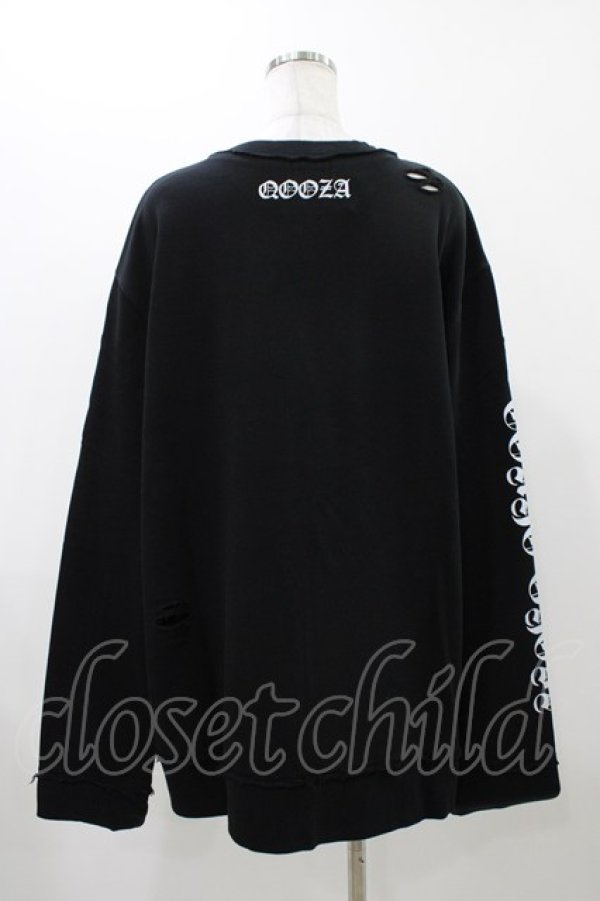 画像2: QOOZA / 東京喰種×QOOZA金木研 ダメージスウェット  ブラック H-25-11-23-035-0-TO-KB-ZH (2)