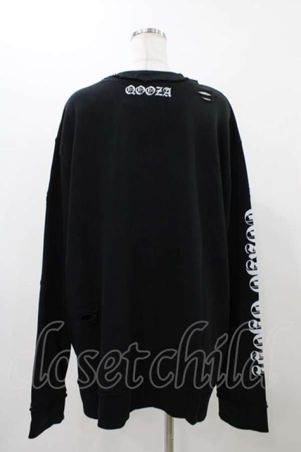 画像2: QOOZA / 東京喰種×QOOZA金木研 ダメージスウェット  ブラック H-25-11-23-038-0-TO-KB-ZH (2)
