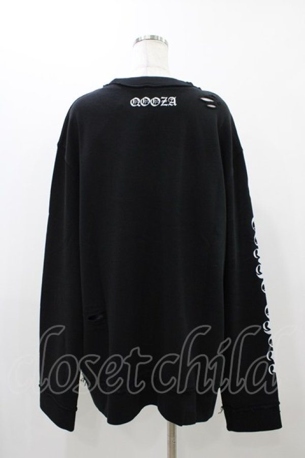 画像2: QOOZA / 東京喰種×QOOZA金木研 ダメージスウェット  ブラック H-25-11-23-040-0-TO-KB-ZH (2)