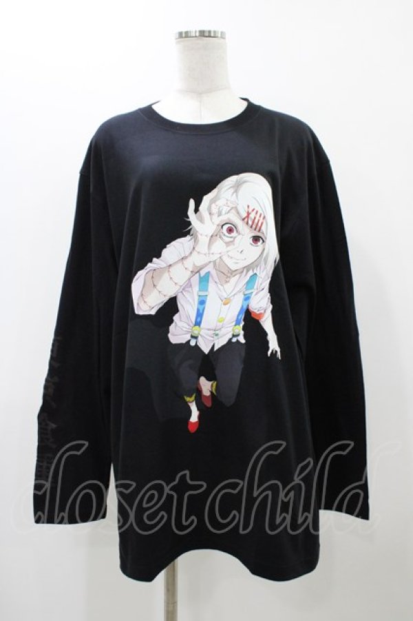 画像1: QOOZA / 東京喰種×QOOZA鈴屋什造 L/S TEE  ブラック H-25-11-23-041-0-TO-KB-ZH (1)