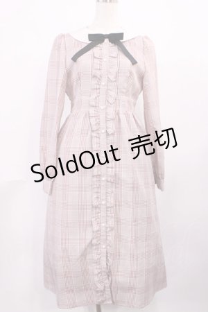 画像: Ank Rouge / チェックロングワンピース M ピンク H-25-11-23-1007-CA-OP-NS-ZH