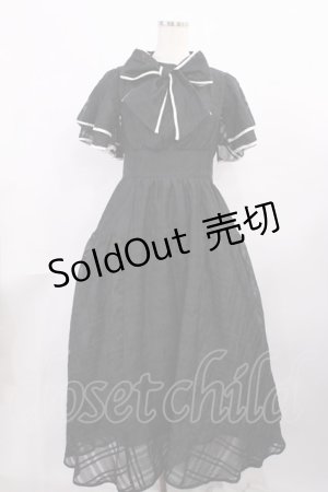 画像: An MILLE / シアーチェックフリルワンピース Free ブラック H-25-11-23-1008-EL-OP-NS-ZH