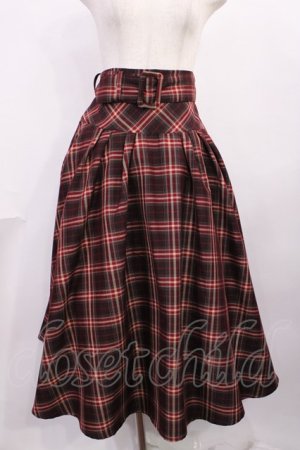 画像: an another angelus / ボリュームタックチェックフレアースカート Free BROWN×RE H-25-11-23-1009-CA-SK-NS-ZH