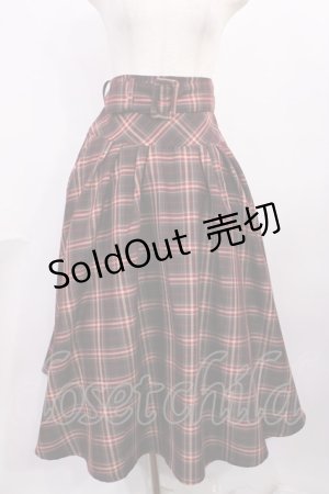 画像: an another angelus / ボリュームタックチェックフレアースカート Free BROWN×RE H-25-11-23-1009-CA-SK-NS-ZH
