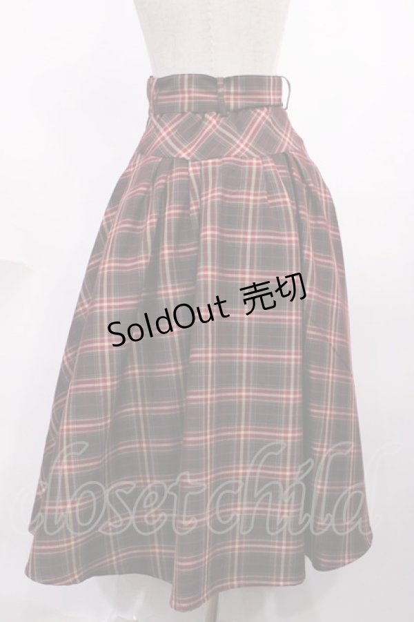 画像2: an another angelus / ボリュームタックチェックフレアースカート Free BROWN×RE H-25-11-23-1009-CA-SK-NS-ZH (2)