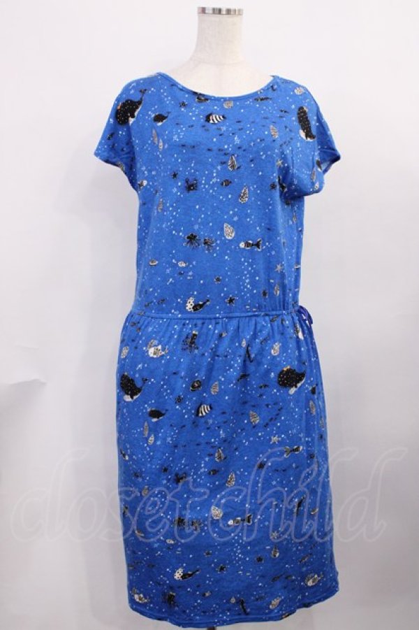 画像1: Franche Lippee / 海の宝石ワンピース M ブルー H-25-11-23-1013-LO-OP-NS-ZH (1)