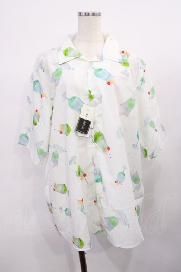 画像1: AXES-X / クリームソーダPT半袖シャツ XL オフ H-25-11-23-1023-LO-BL-NS-ZH (1)