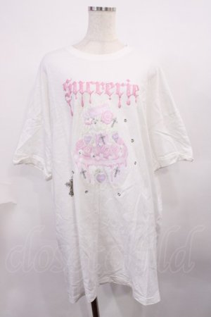 画像: Jamie エーエヌケー / ゴシックケーキプリントTe M ホワイト H-25-11-23-1024-LO-TS-NS-ZH