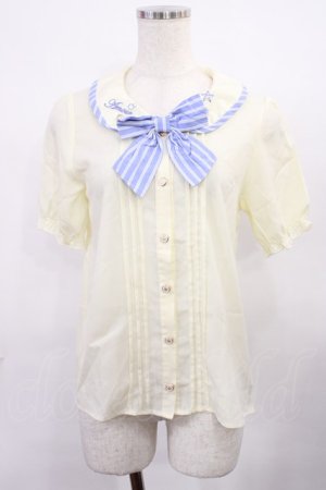 画像: axes femme POETIQUE / パイピングデザインブラウス M 生成り H-25-11-23-1027-AX-BL-NS-ZH