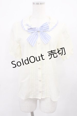 画像: axes femme POETIQUE / パイピングデザインブラウス M 生成り H-25-11-23-1027-AX-BL-NS-ZH