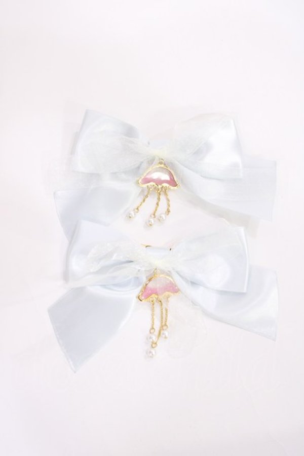 画像1: Amavel / Jerryfish Aquariumリボンクリップ  サックス H-25-11-23-1040-CA-AC-NS-ZH (1)