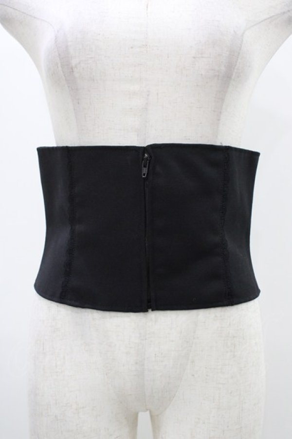 画像1: MIHO MATSUDA / ショートコルセットベルト  ブラック H-25-11-23-004-GO-ZA-KB-ZH (1)