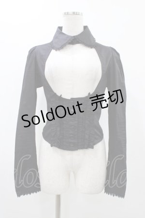 画像: BPN / ピンタックフリルデコルテブラウス  ブラック H-25-11-23-023-GO-BL-KB-ZH