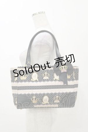 画像: Angelic Pretty / ロイヤルプードルトートバッグ  ブラック H-25-11-24-1001-AP-BG-NS-ZH