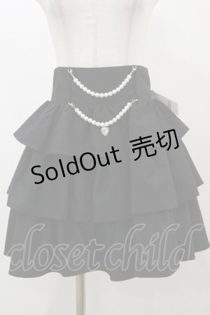 画像: Ank Rouge / ダブルチェーンティアードスカート M ブラック H-25-11-24-1042-CA-SK-NS-ZH