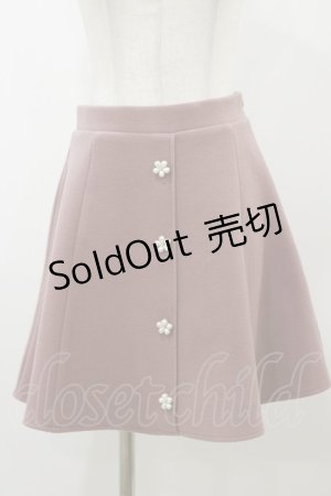 画像: Ank Rouge / パールボタンフレアスカート M ピンク H-25-11-24-1043-CA-SK-NS-ZH
