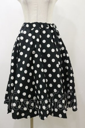 画像: Physical Drop / ハンドメイドサーキュラースカート【水玉】 Free ブラック H-25-11-24-1046-LO-SK-NS-ZH