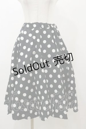 画像: Physical Drop / ハンドメイドサーキュラースカート【水玉】 Free ブラック H-25-11-24-1046-LO-SK-NS-ZH