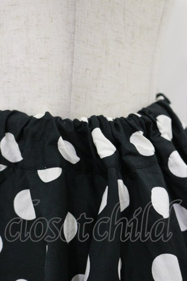 画像3: Physical Drop / ハンドメイドサーキュラースカート【水玉】 Free ブラック H-25-11-24-1046-LO-SK-NS-ZH (3)