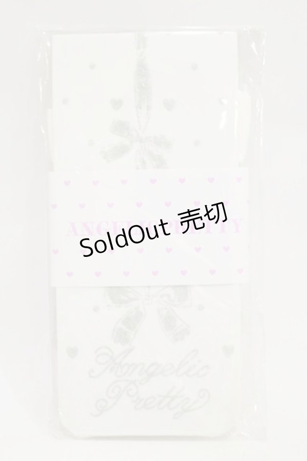 画像1: Angelic Pretty / Sweetリボンタイツ  オフ/シルバー H-25-11-24-1006-AP-ZA-NS-ZH (1)