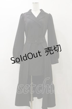 画像: EATME / ダブルボタンティアードワンピース M ブラック H-25-11-24-1055-LO-OP-NS-ZH