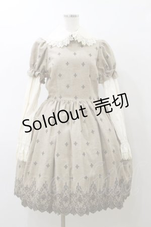 画像: Innocent World / バラとユリ紋章のスカラップワンピース Free ベージュ H-25-11-24-1063-IW-OP-NS-ZH