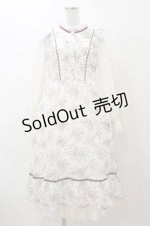 画像: axes femme / フローラルレースワンピース M オフ/ピンク H-25-11-24-1064-AX-OP-NS-ZH