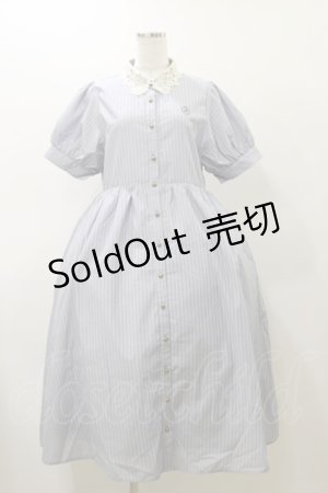 画像: m petit by misako / ストライプワンピース M サックス H-25-11-24-1065-LO-OP-NS-ZH