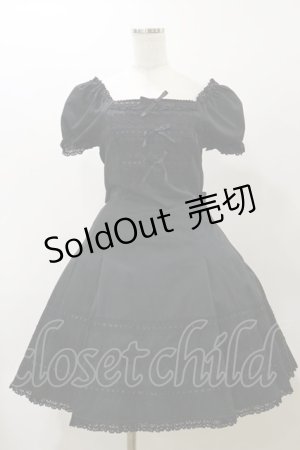 画像: Innocent World / はしごレースフレアーワンピース Free ブラック H-25-11-24-1072-IW-OP-NS-ZH