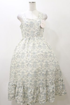 画像: m petit by misako / MSKトワルドジュイジャンパースカート L オフ/サックス H-25-11-24-1076-LO-SK-NS-ZH