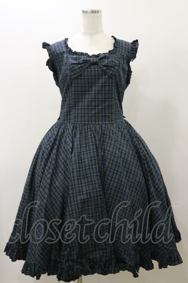 画像1: Physical Drop / チェックジャンパースカート Free グリーン H-25-11-24-1077-LO-OP-NS-ZH (1)